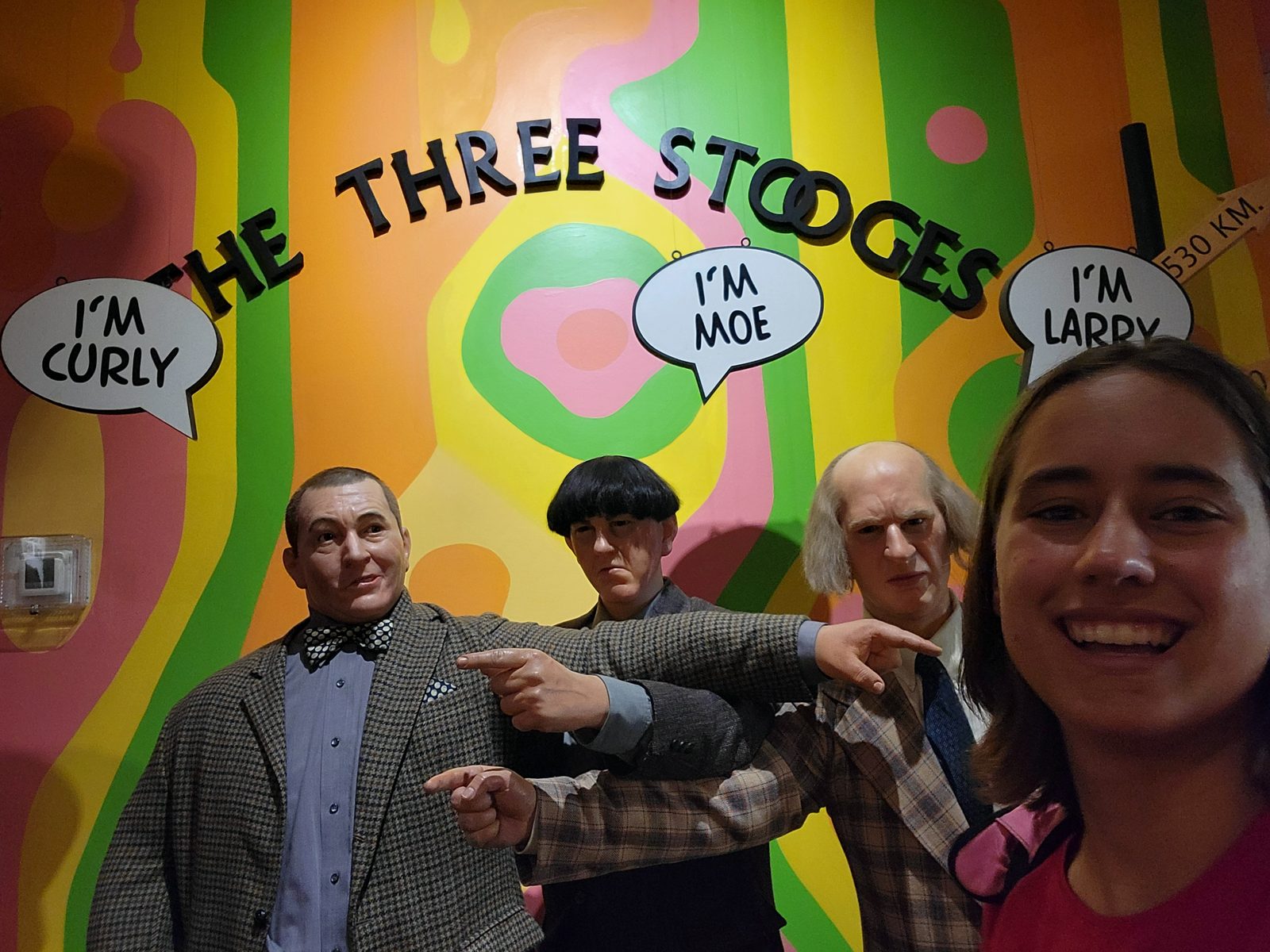 Lisa with the Three Stooges