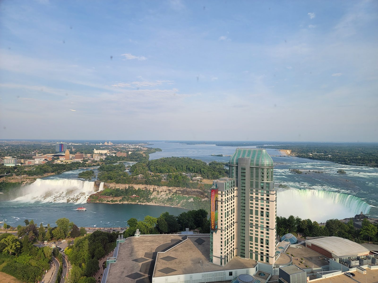 The falls from our room at the Hilton Fallsview