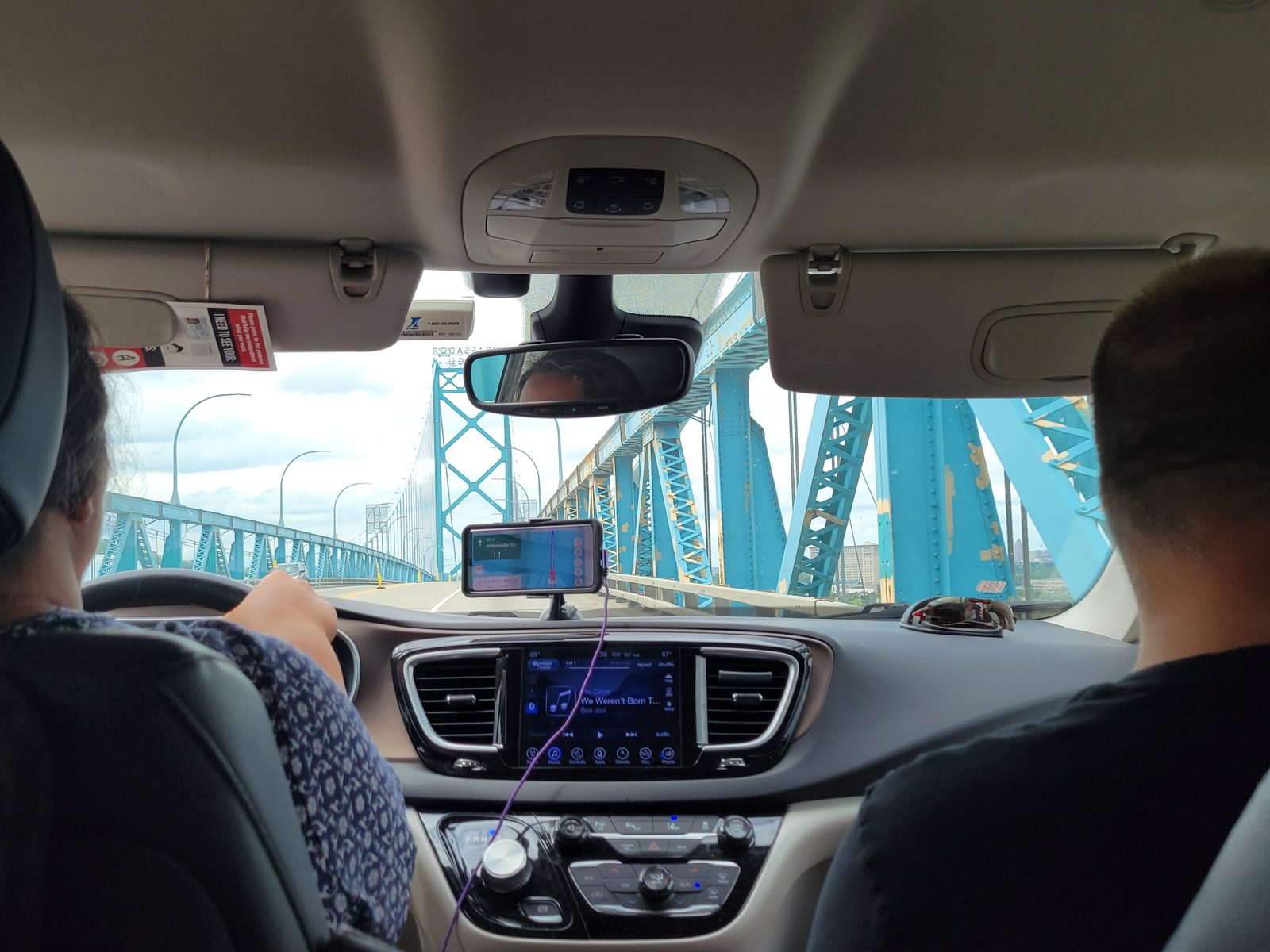 Crossing the Ambassador Bridge on the way home