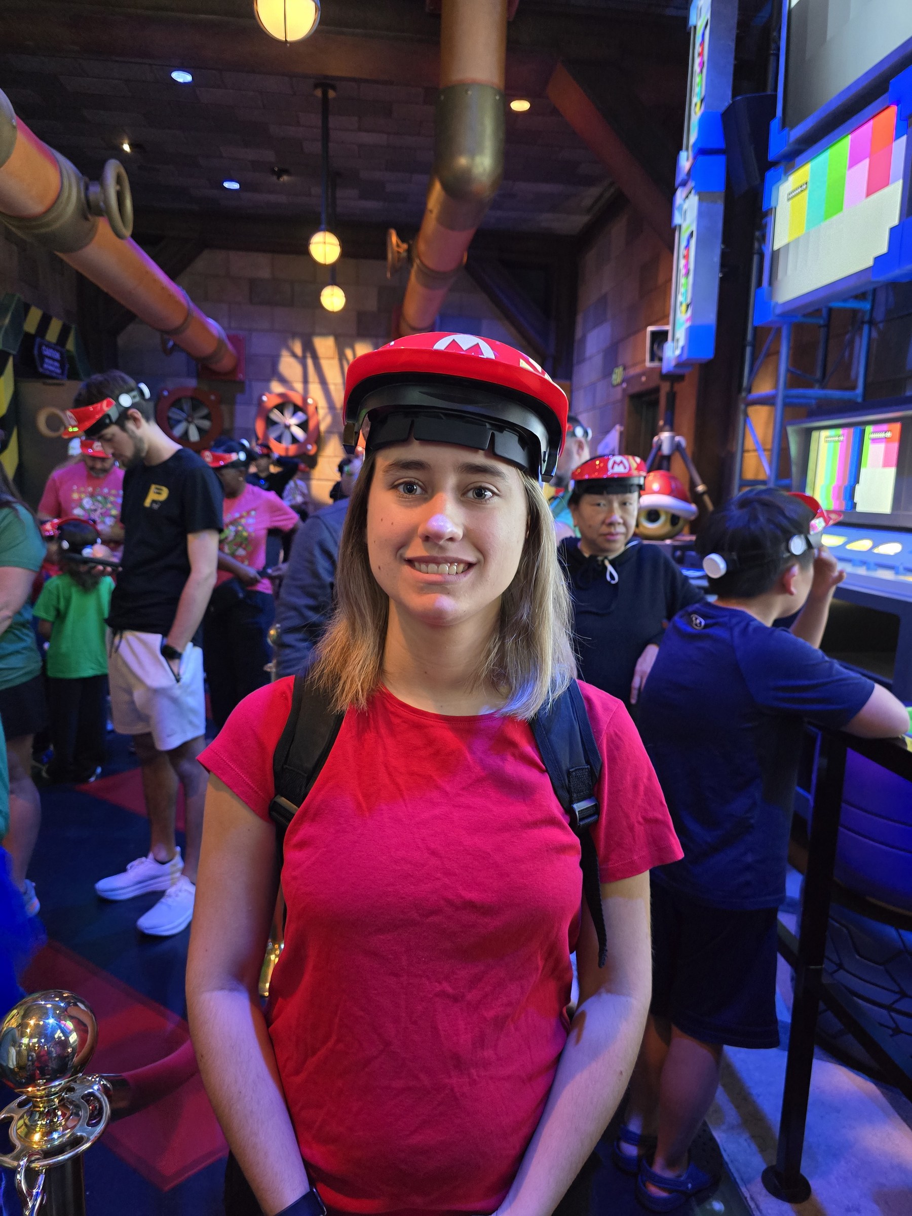 Lisa in her Mario cap