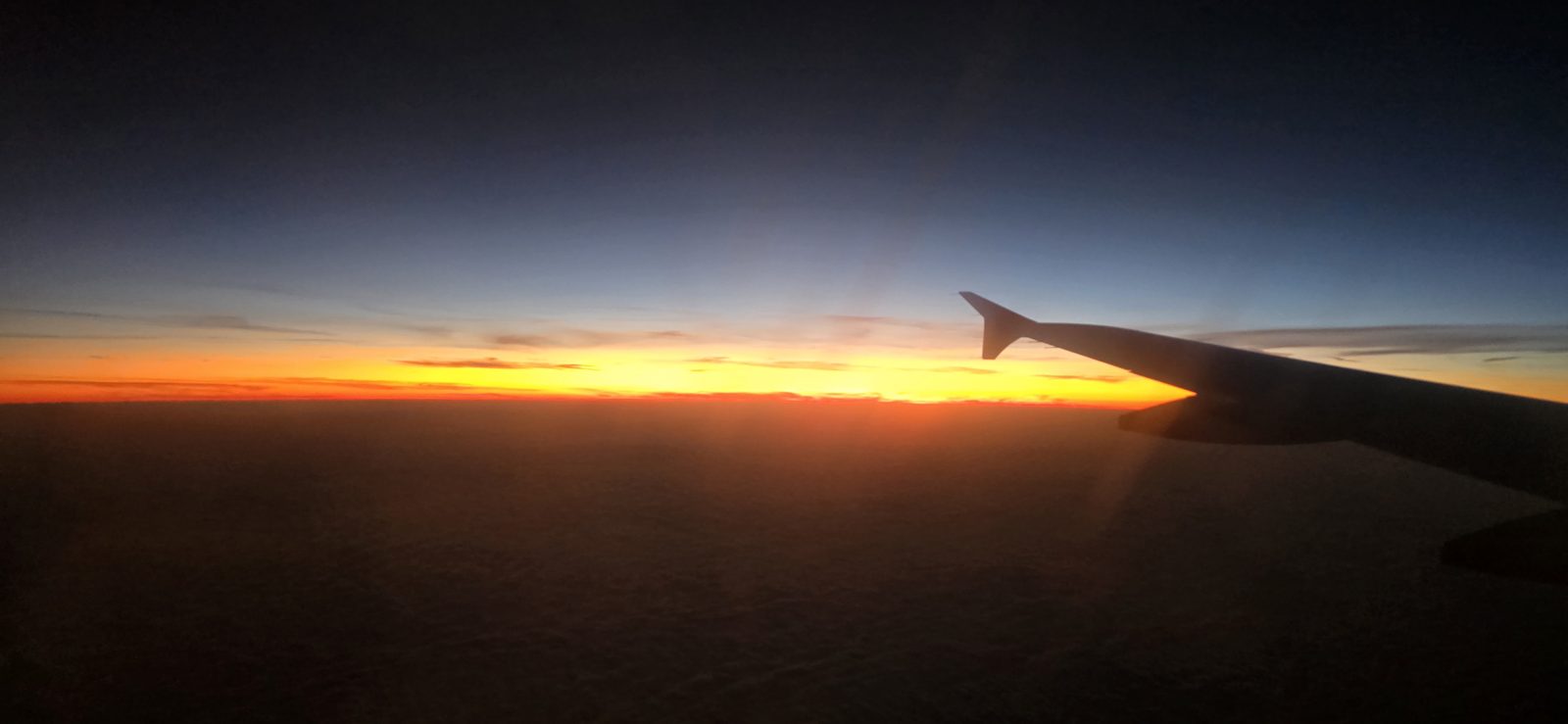 Sunset on the flight home