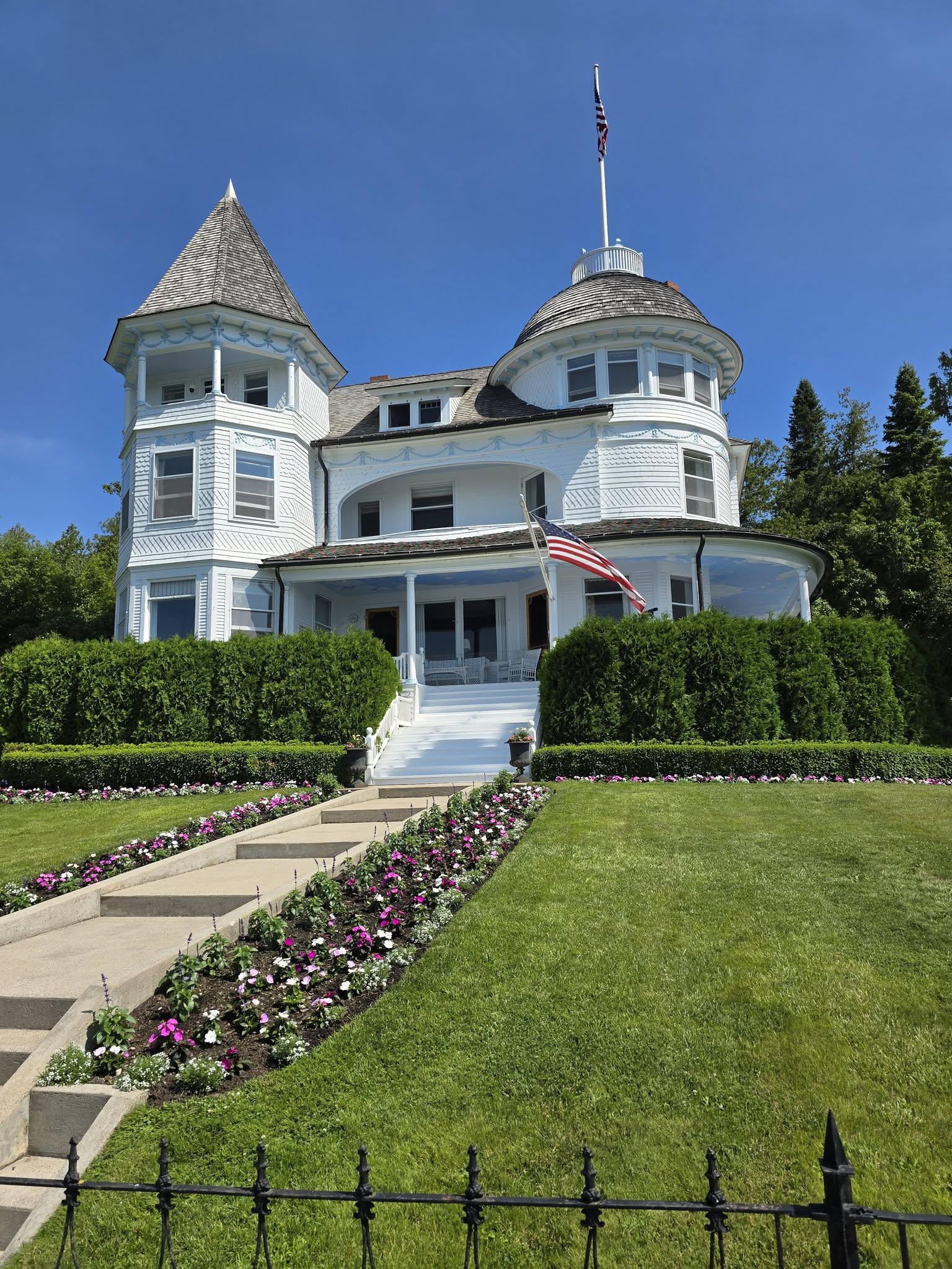 One of the summer cottages on the bluff