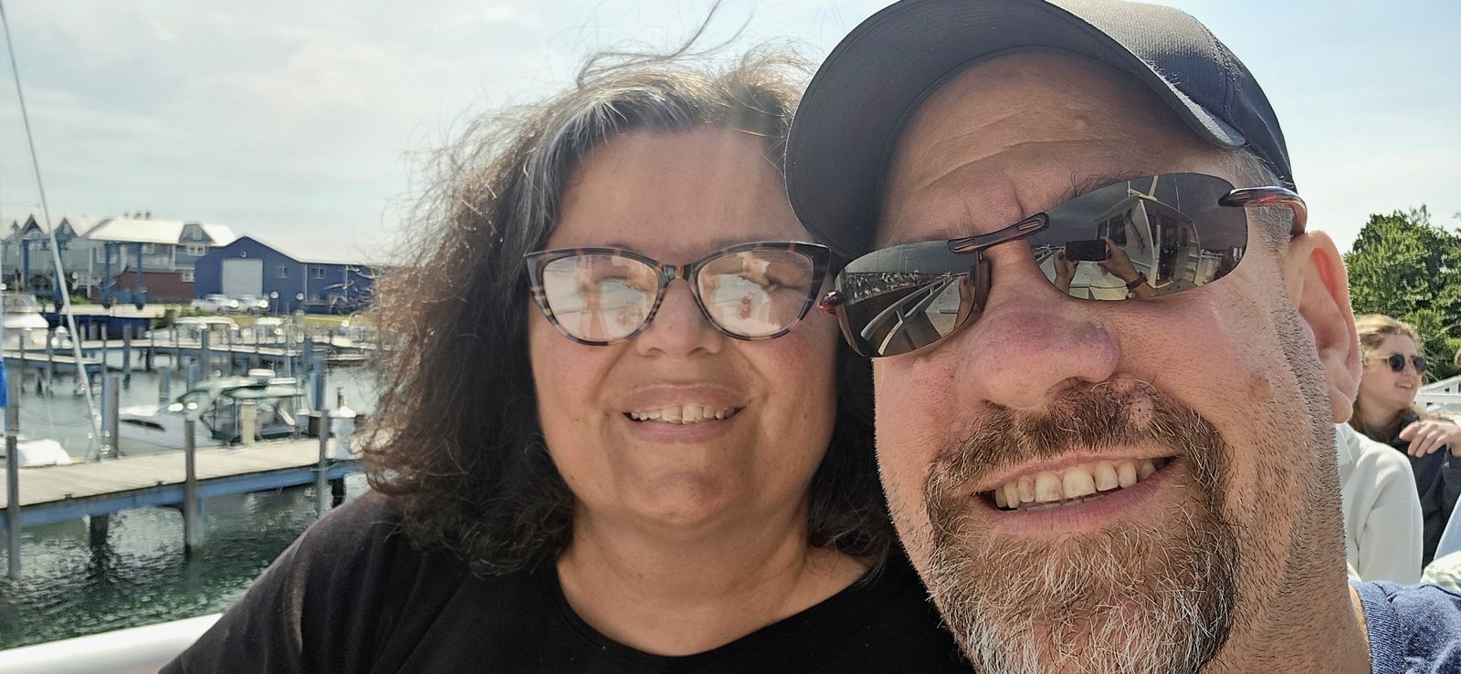 Michael and Kathy at the marina