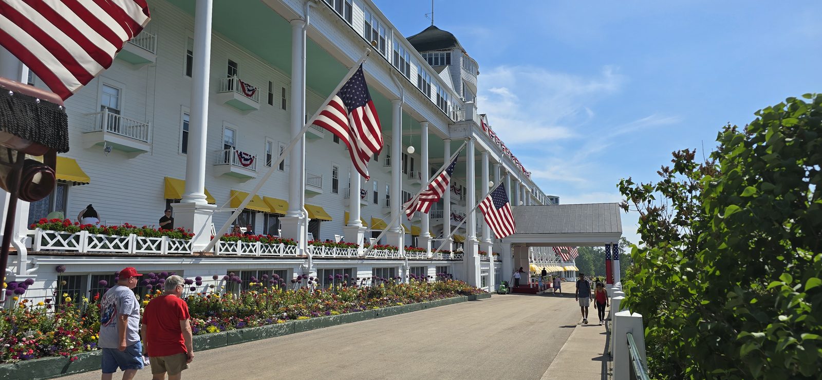 The Grand Hotel's famous front porch