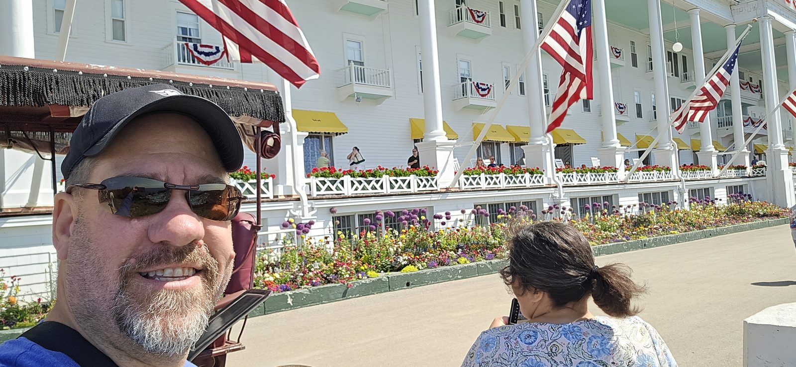 Kathy and me outside the Grand Hotel