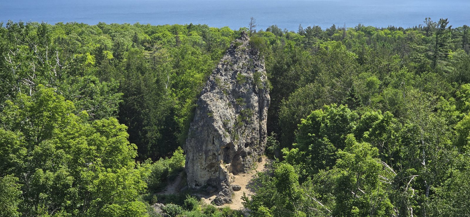 Sugar Loaf rising out of the woods