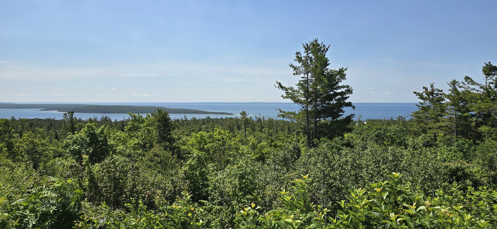 The view over Lake Huron from Fort Holmes