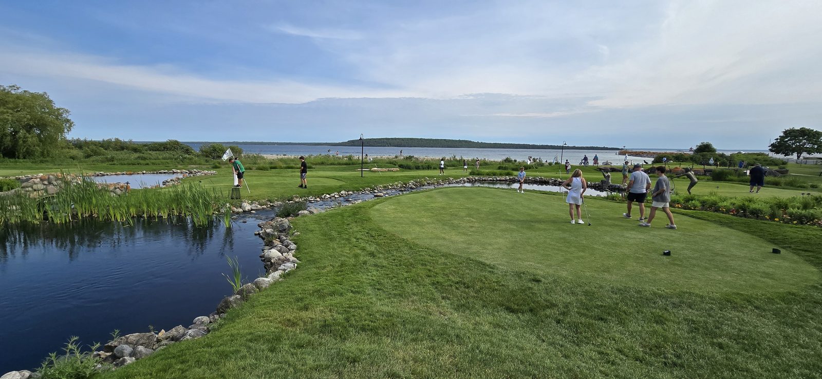 The putting course at the Greens