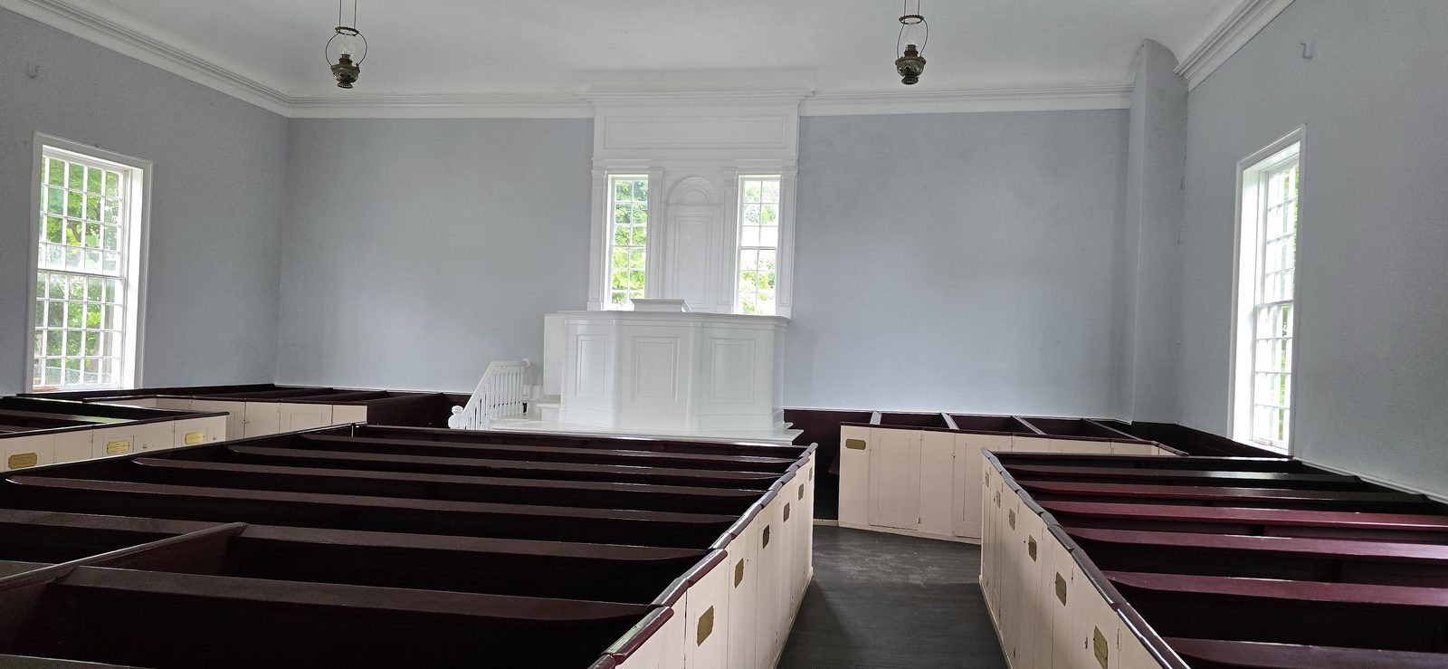 Inside the little island church we visited