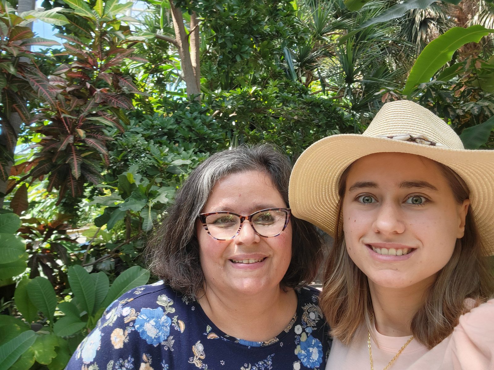 Kathy and Lisa in the conservatory
