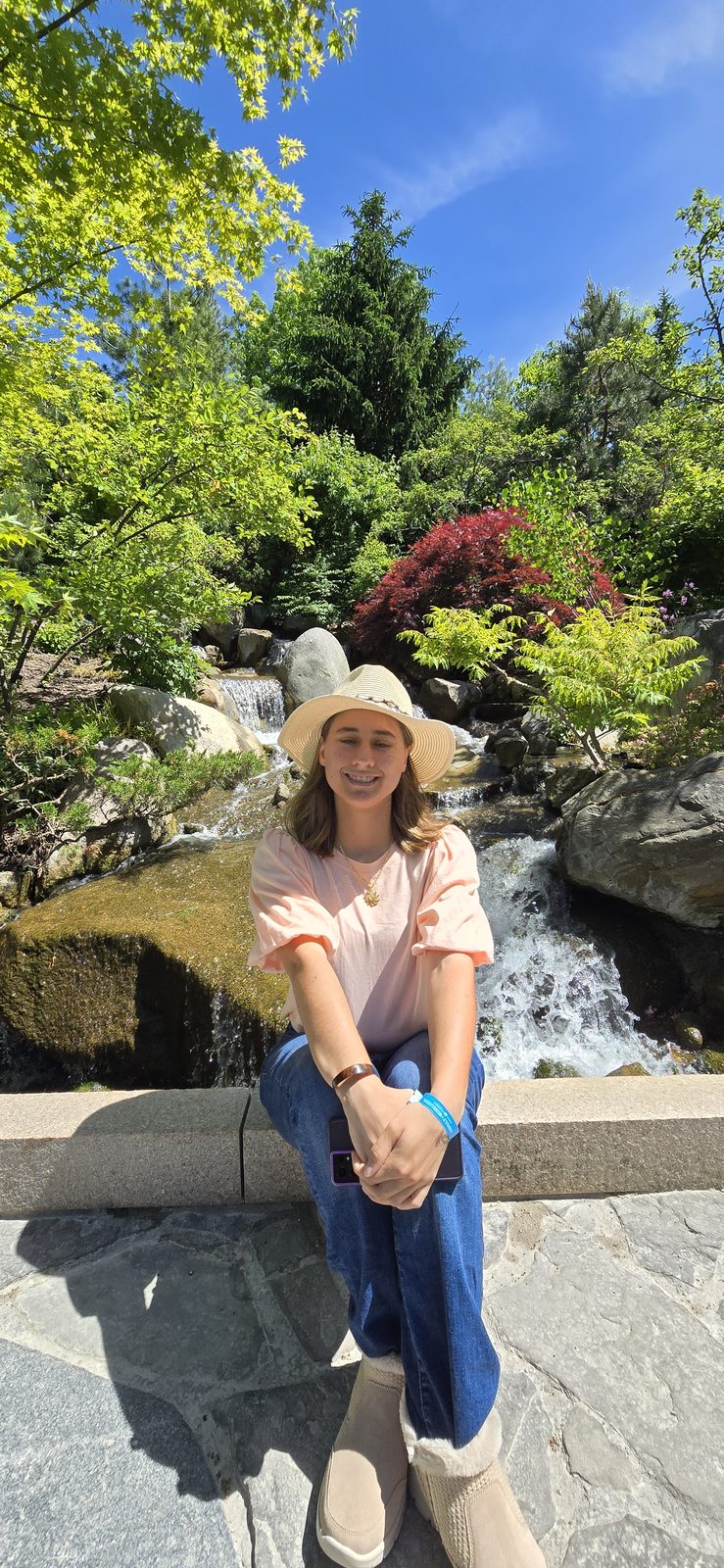 Lisa by the stream