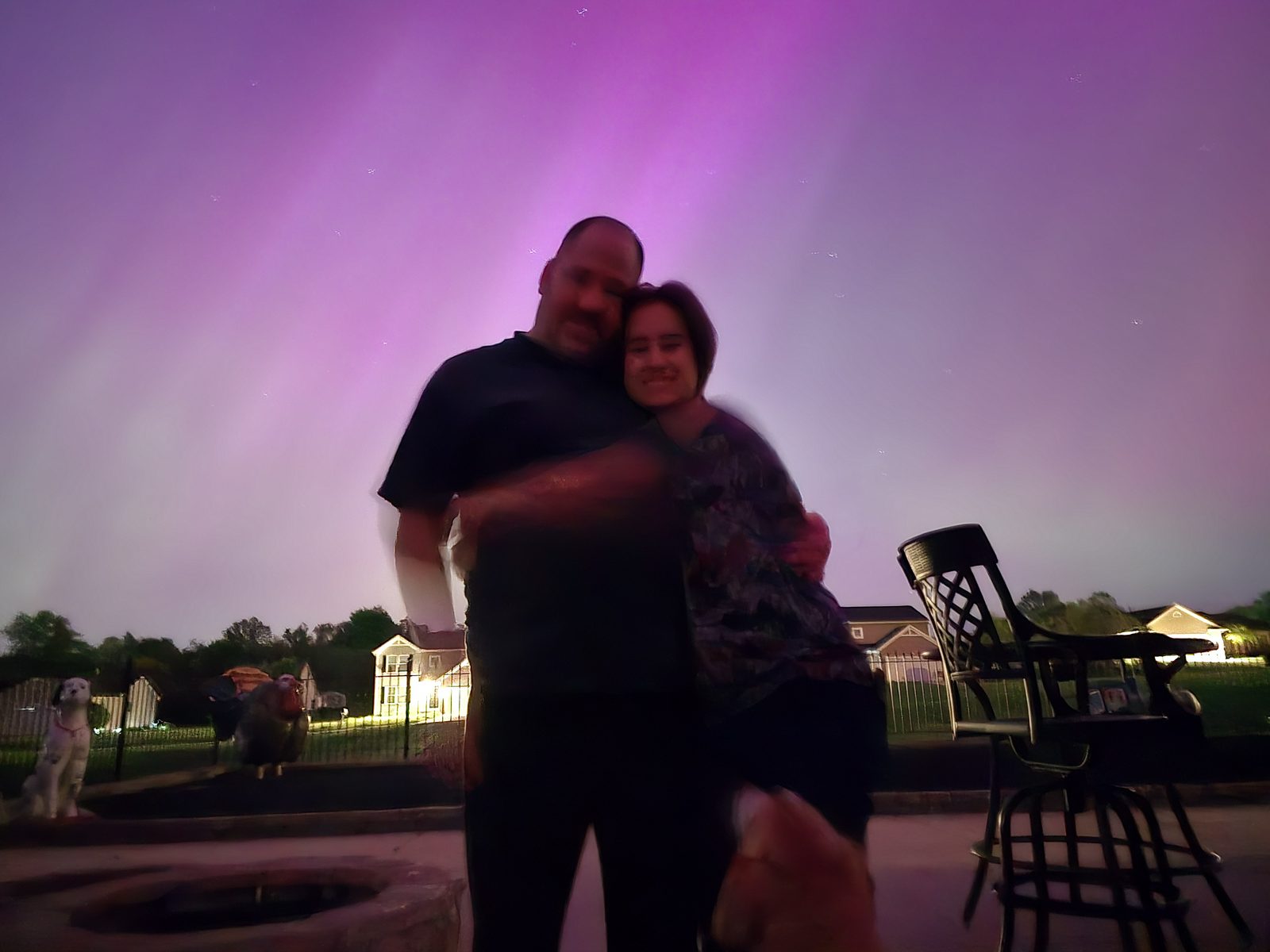 Lisa and me under the magenta sky