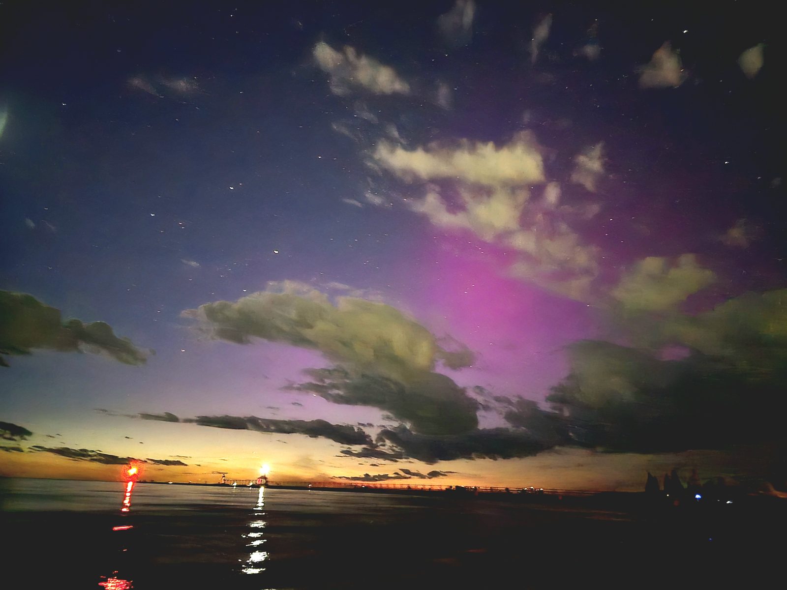 The aurora over the water
