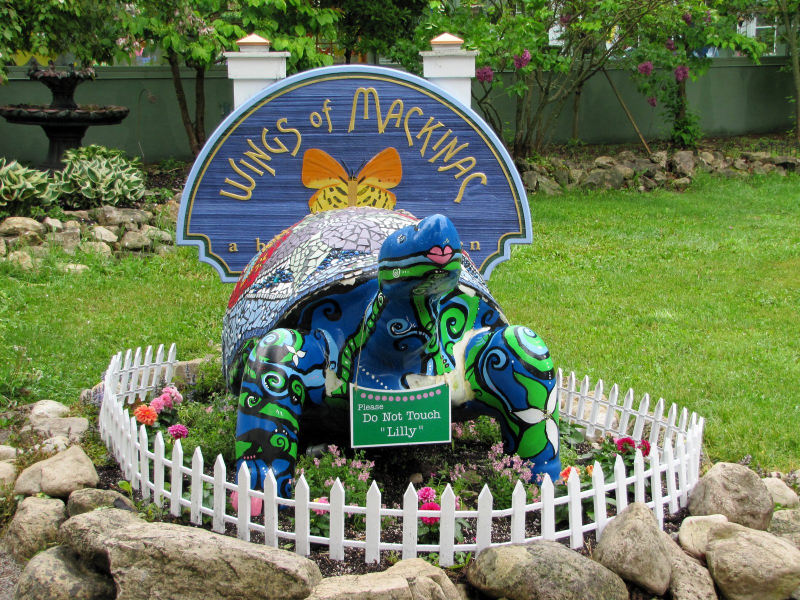 The Wings of Mackinac sign
