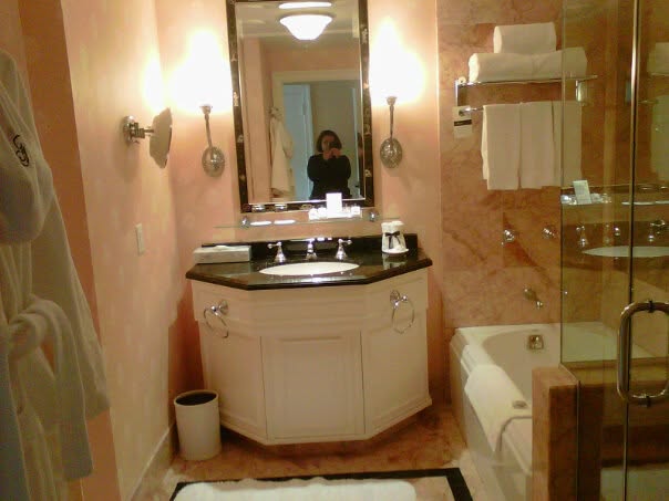 The bathroom in Kathy's room at the Fairmont
