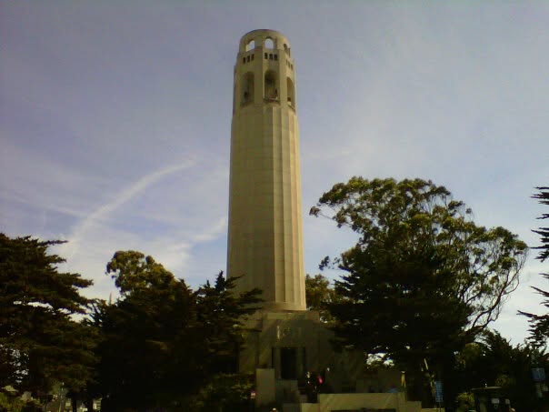 Coit Tower through the trees