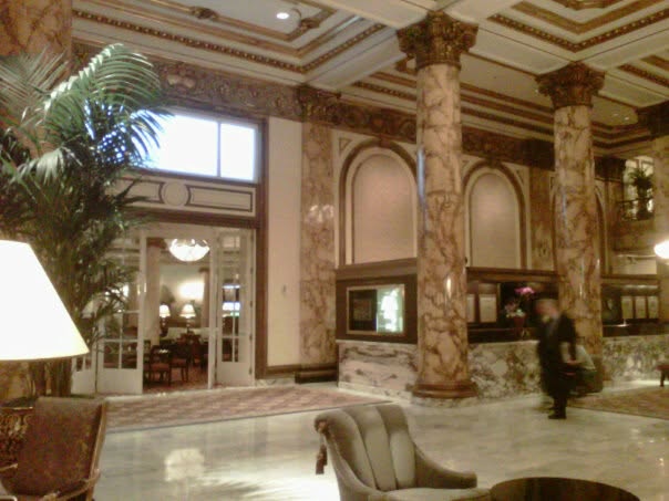 The lobby at the Fairmont