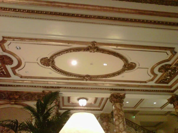 Very ornate ceilings in the Fairmont lobby