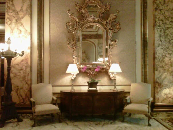 Furniture in the Fairmont lobby