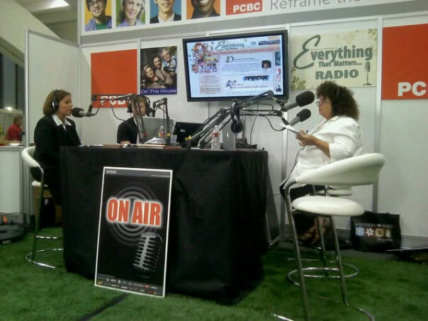 Kathy's radio debut at the show