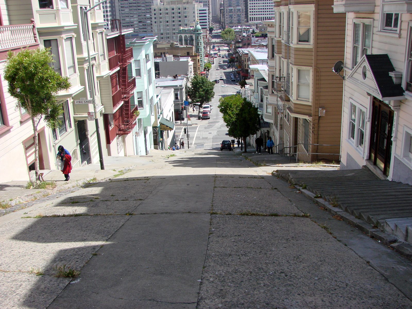 One of San Francisco's steep hillside streets