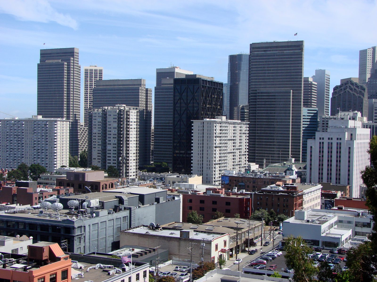 The San Francisco skyline from above