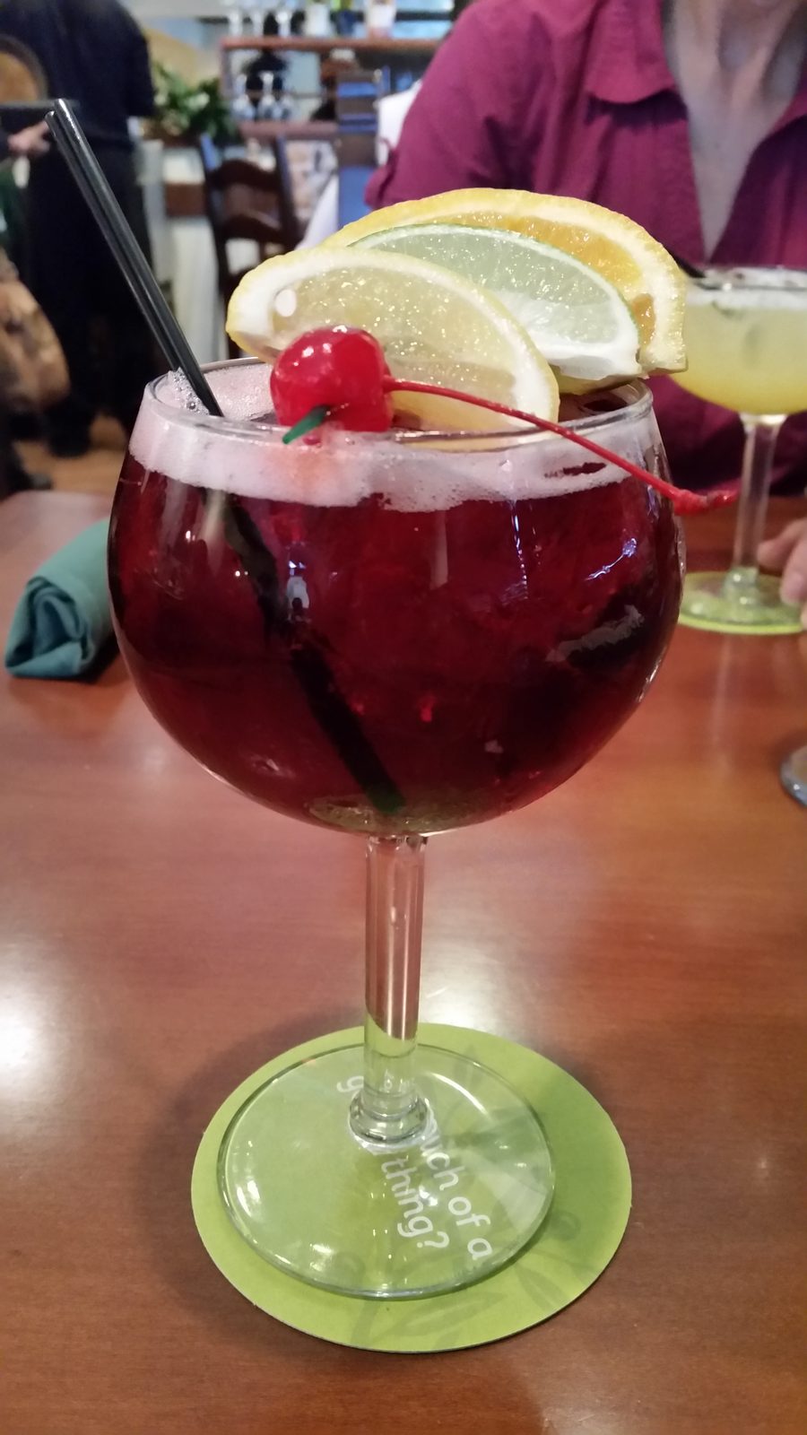A glass of wine to end the day
