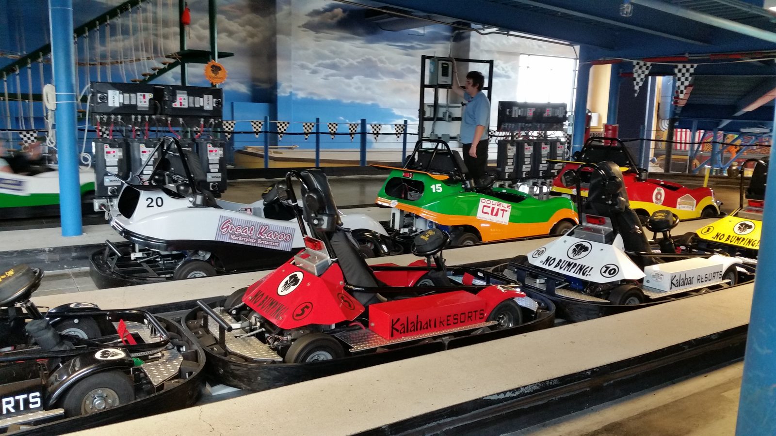 We enjoyed the go karts at Kalahari