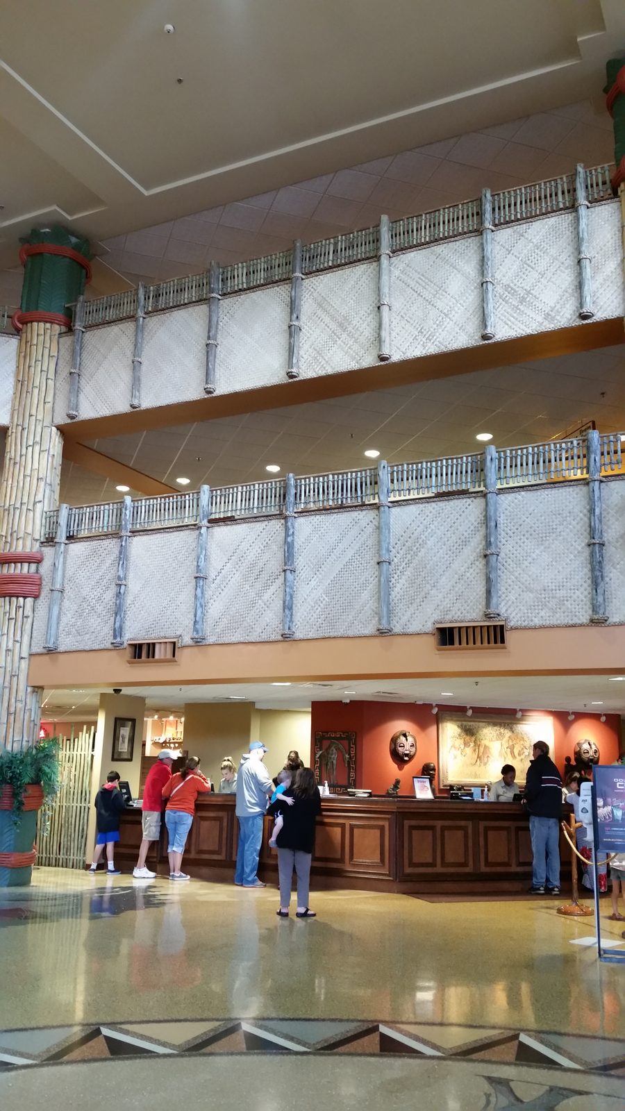 Back through the Kalahari lobby at midday