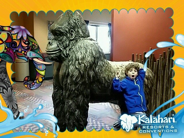 The gorilla statue at Kalahari