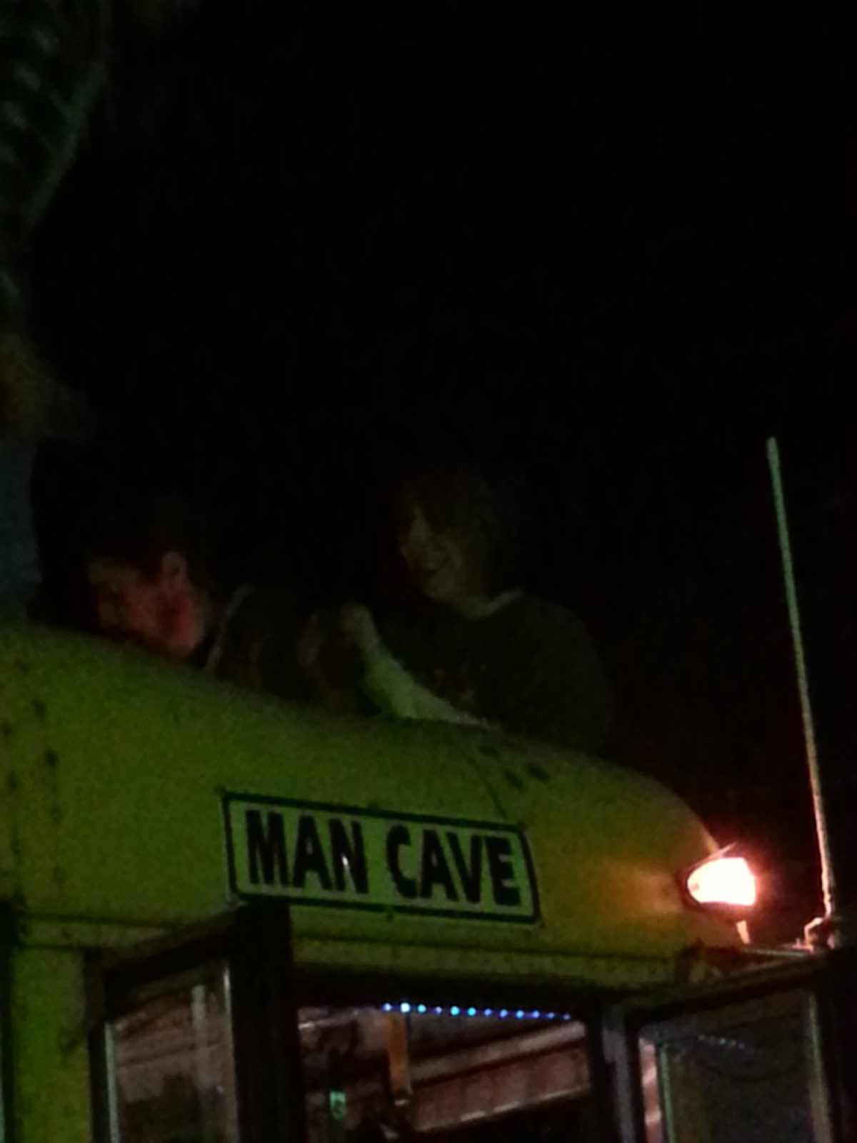 The Man Cave bus outside the show