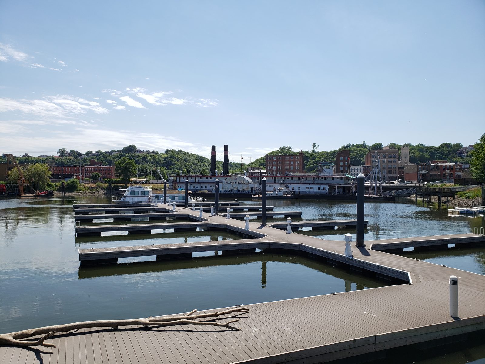 The Dubuque marina and riverfront