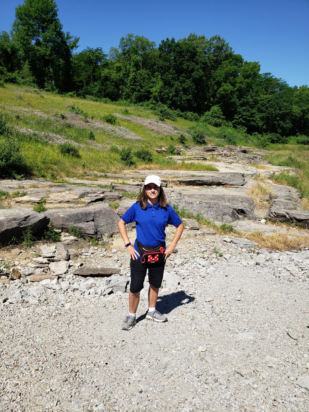 Lisa at the Devonian Fossil Gorge