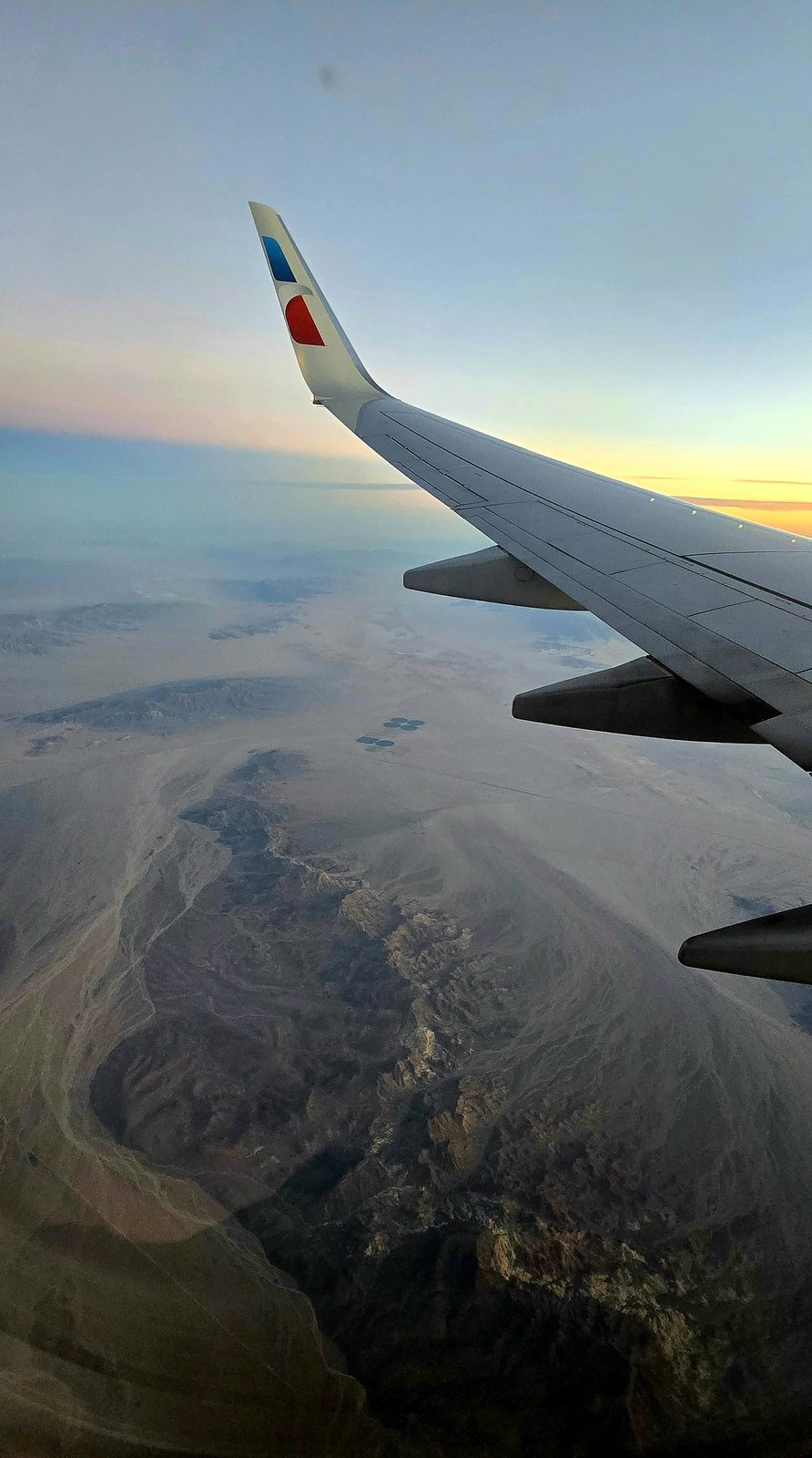 Desert canyons from the window