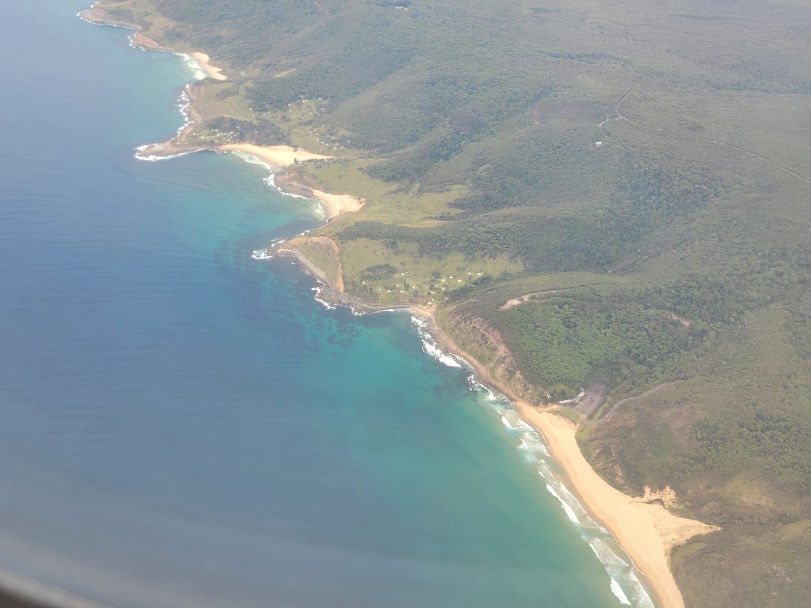 The coastline just before we landed
