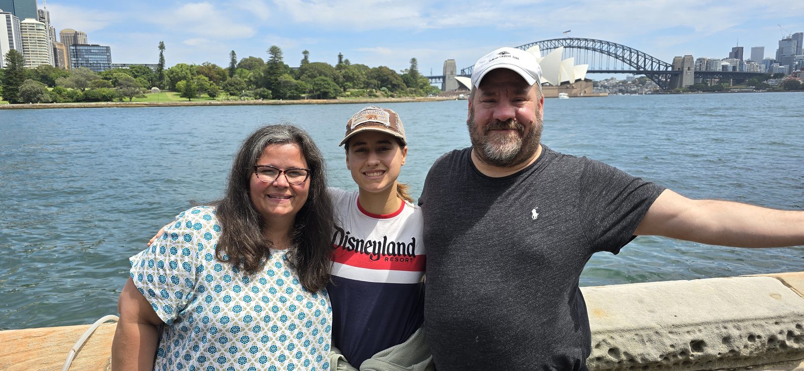 The three of us at the harbour