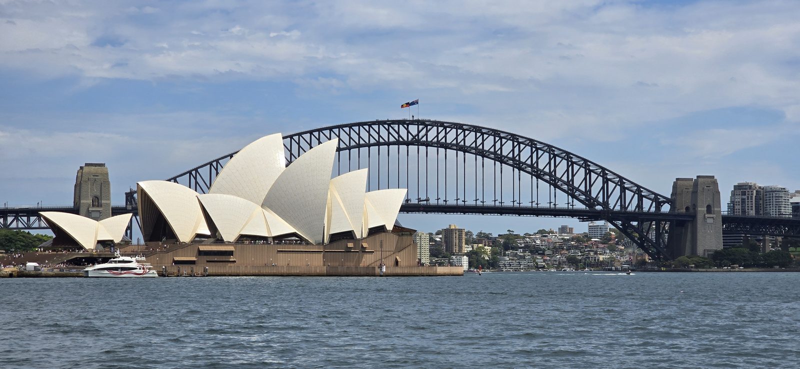 The Opera House and Harbour Bridge from across the water