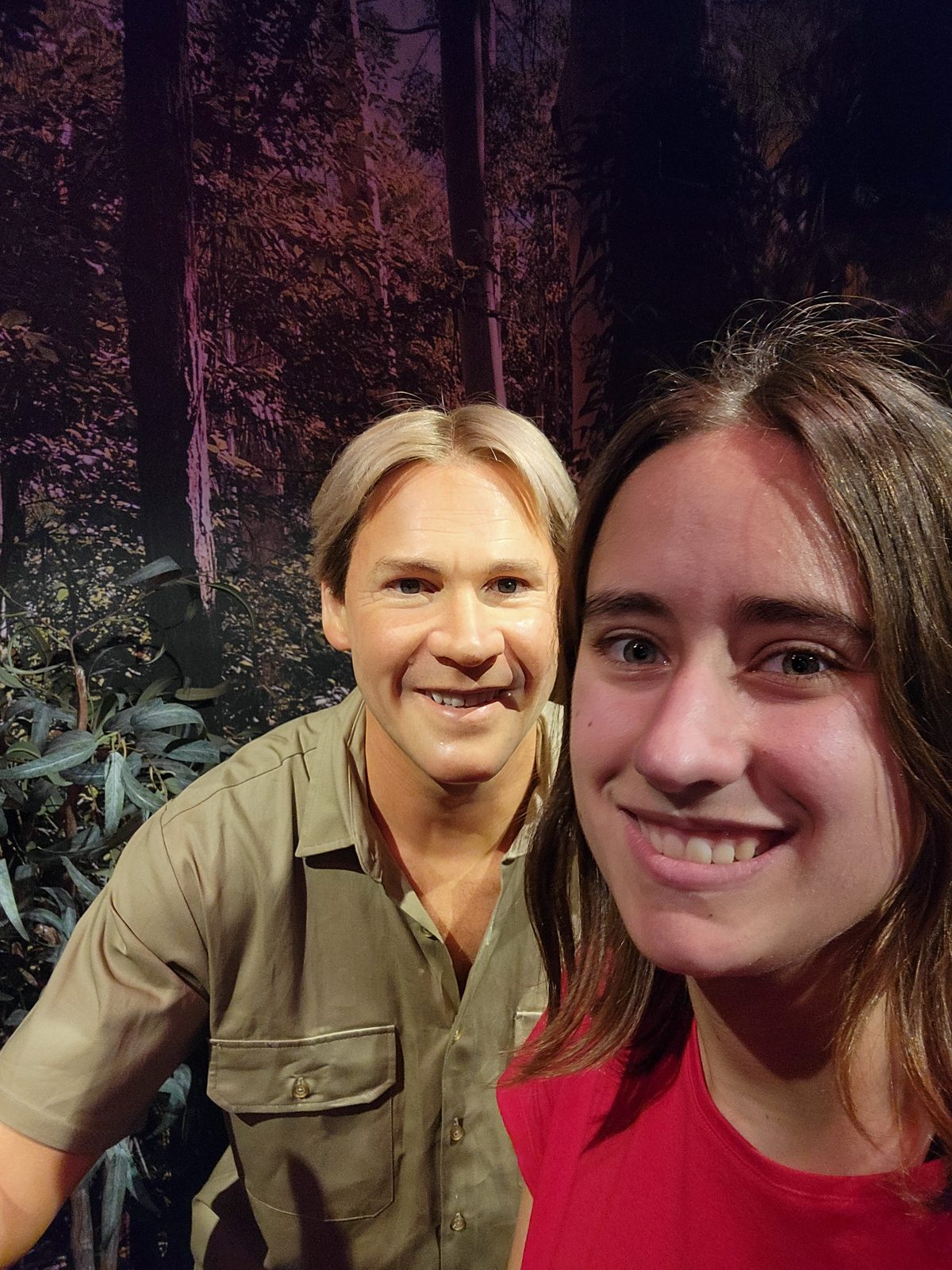 Lisa with the Steve Irwin figure