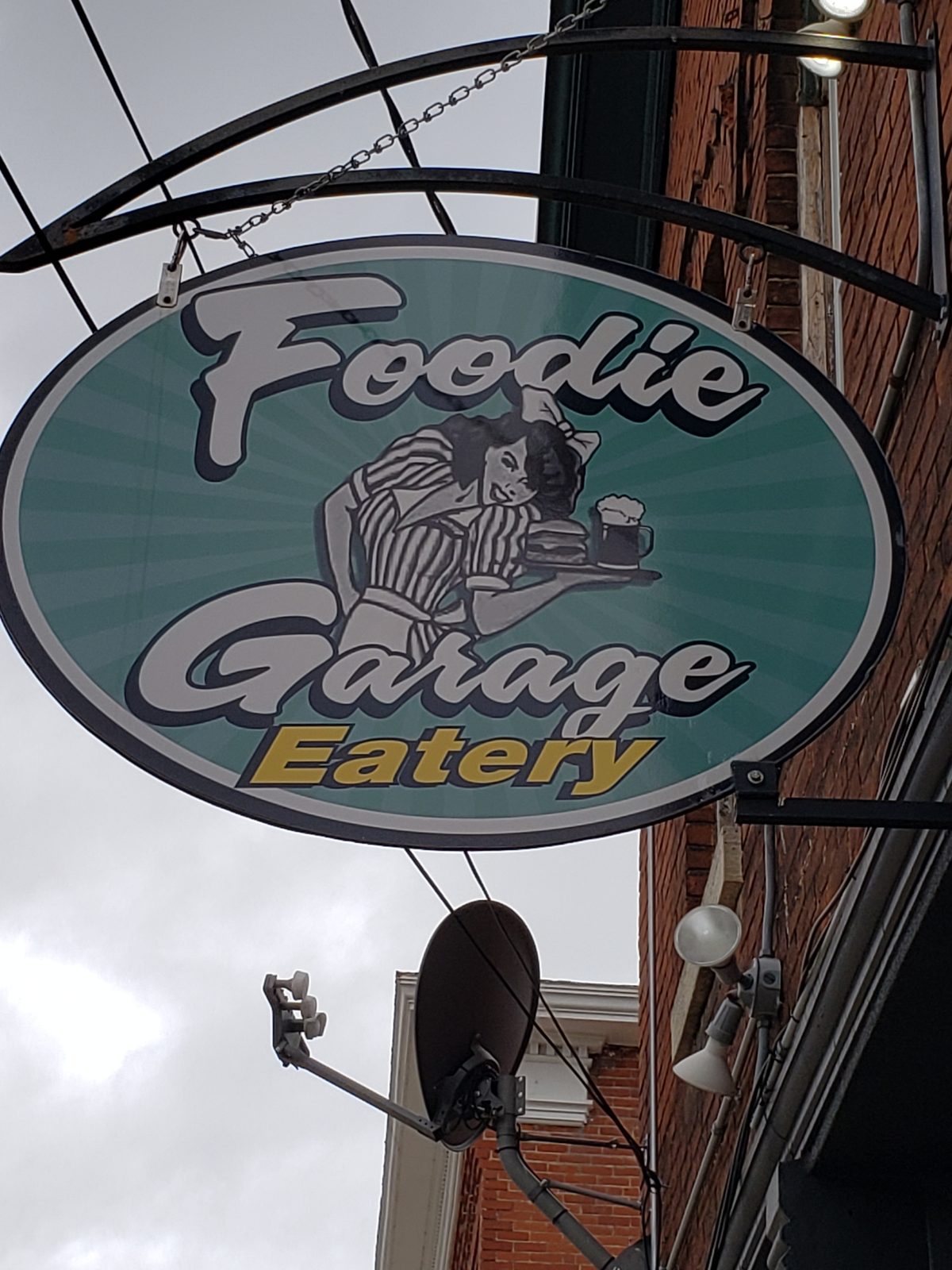 The Foodie Garage Eatery sign