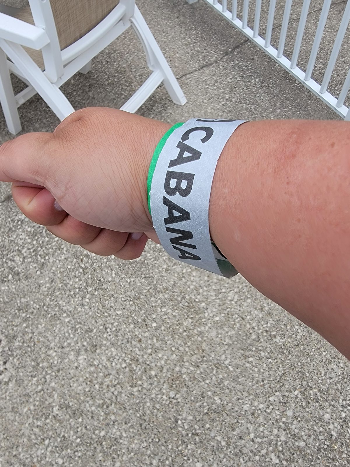 The cabana wristband at Michigan's Adventure