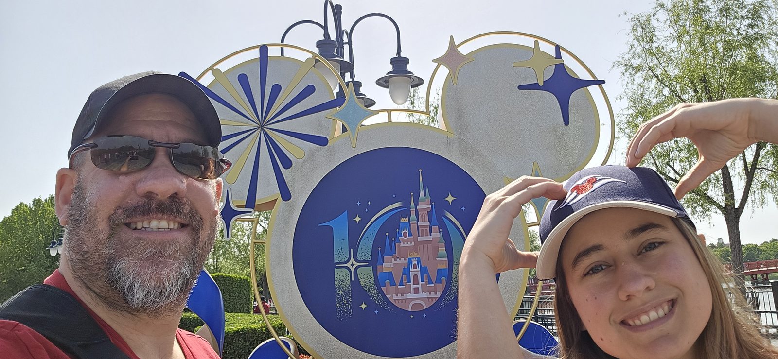 Michael and Lisa at the park gates