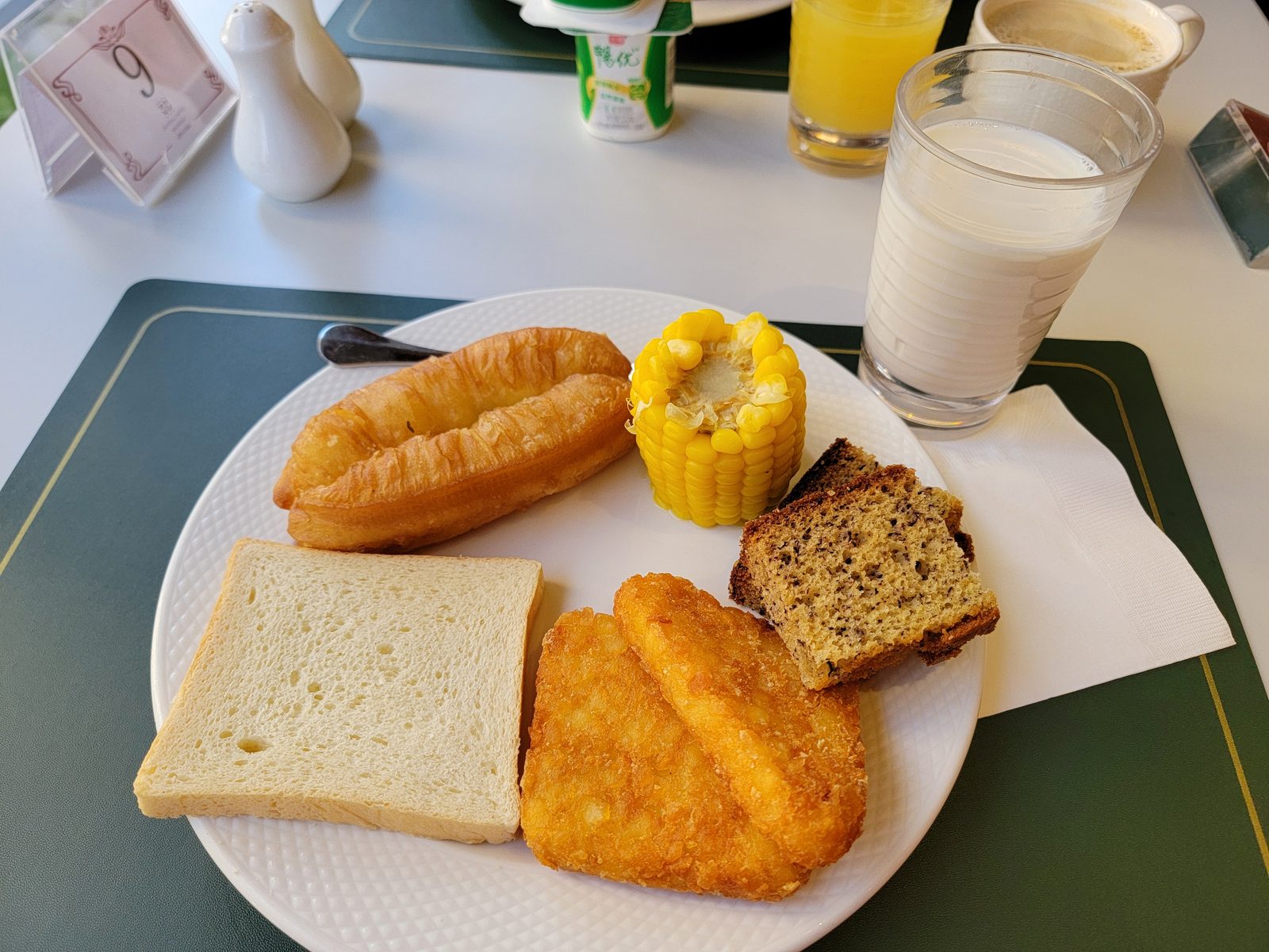 Breakfast at our Shanghai hotel before the flight