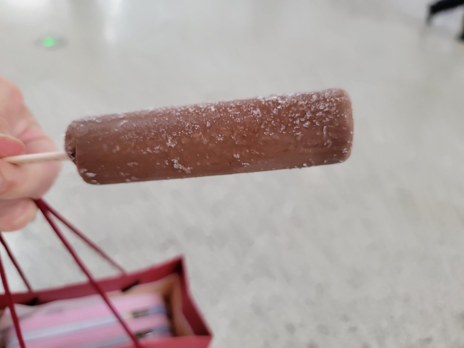 Lisa's chocolate ice bar at Pudong