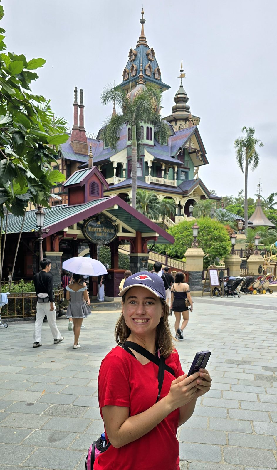 Lisa in front of Mystic Point