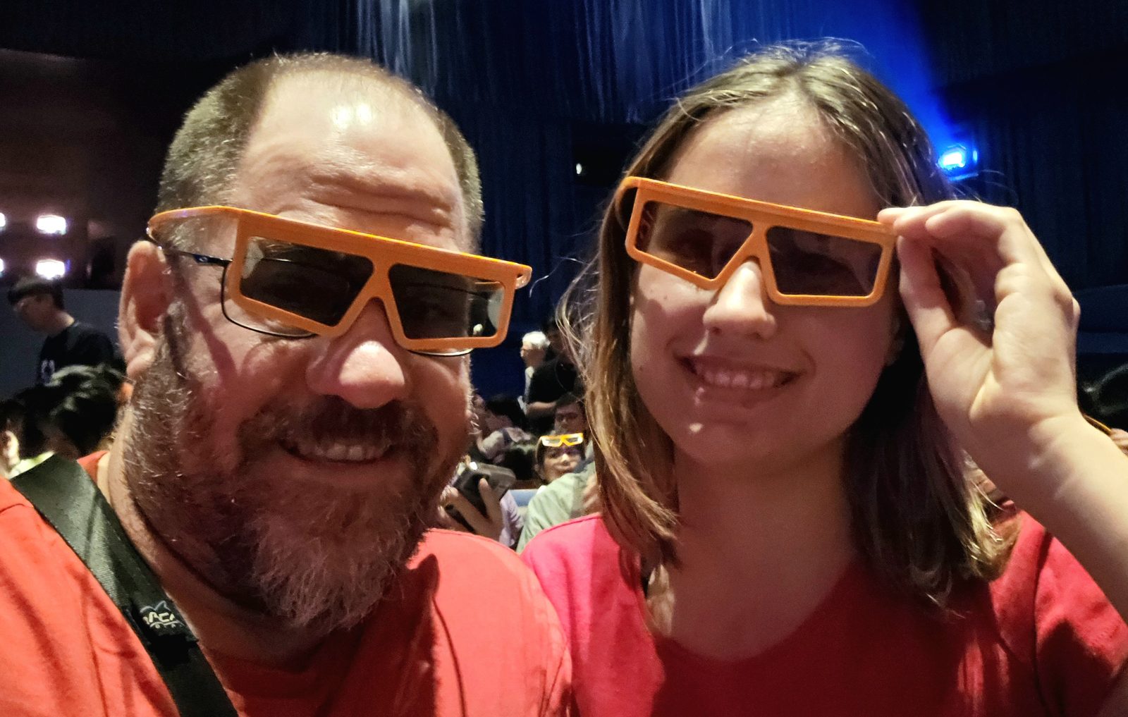 Lisa and me in 3D glasses at Hong Kong Disneyland
