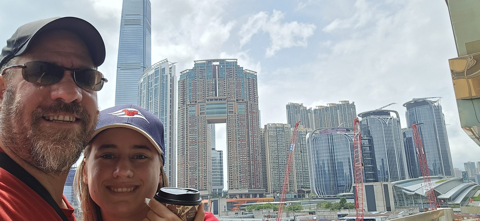 Selfie with the harbour skyline
