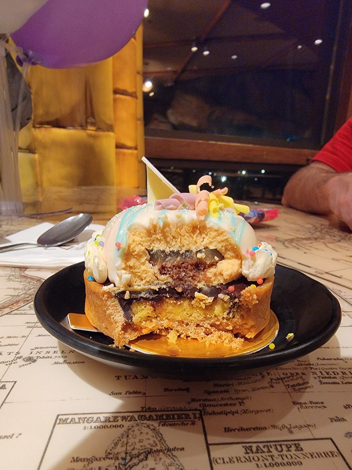 A bite of the birthday cake