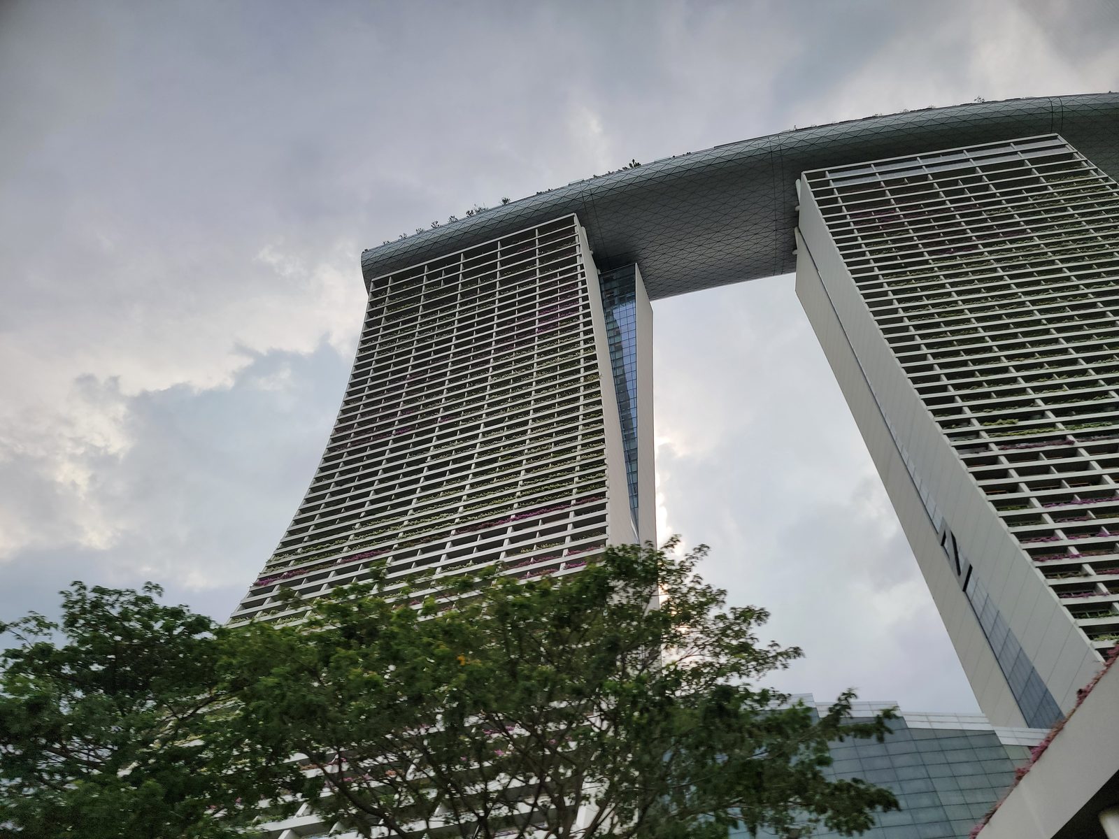 Marina Bay Sands from the car