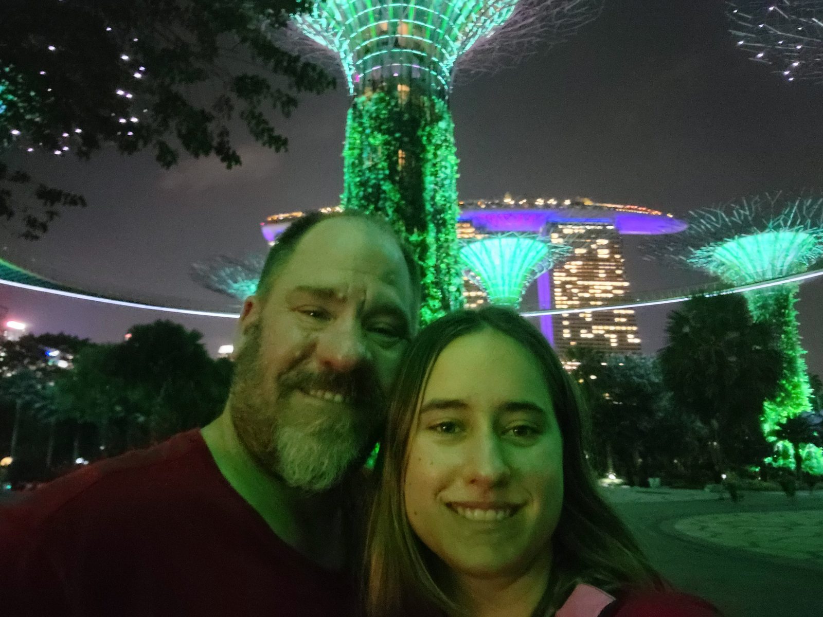 Cheek to cheek under the Supertrees