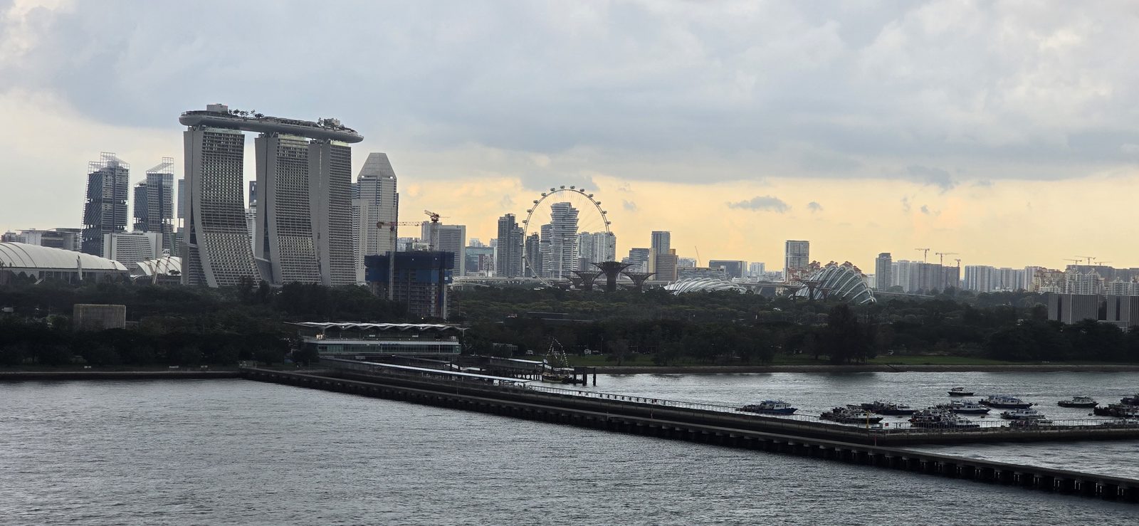 Marina Bay Sands as we sailed out of Singapore